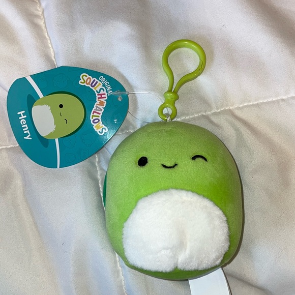 4/$35🚨🤑COPY NWT Henry squishmallow clip green fuzzy plush clip collectible - Picture 1 of 4
